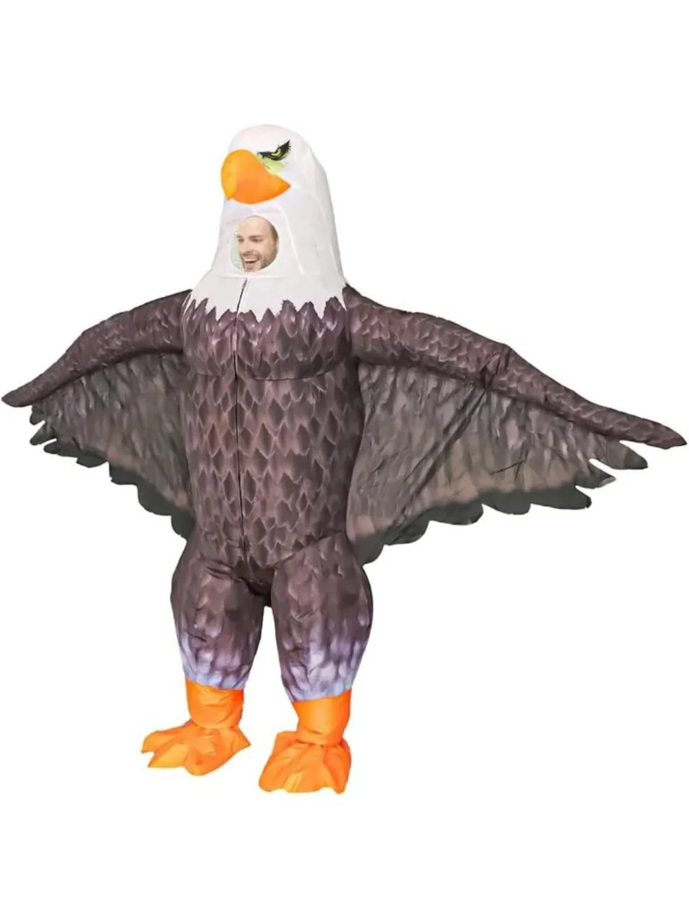 Inflatable Eagle Mascot Costume for Adults - Funny Blow-Up Halloween Cosplay